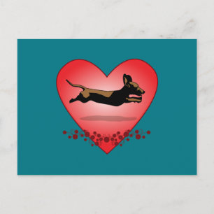 Dachshund-Briefkaart Briefkaart