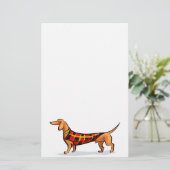 Dachshund Briefpapier (Staand voorkant)