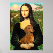 Dachshund (brown1) - Mona Lisa Poster (Voorkant)