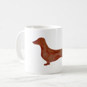 Dachshund Brown Dog 325 ml Classic White Mok (Voorkant links)