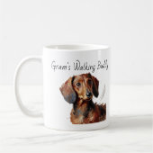 Dachshund Browns Mug PERSONNALISER (Gauche)