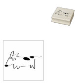 Dachshund Bull Terrier Doodle Rubberstempel (Gestempeld)