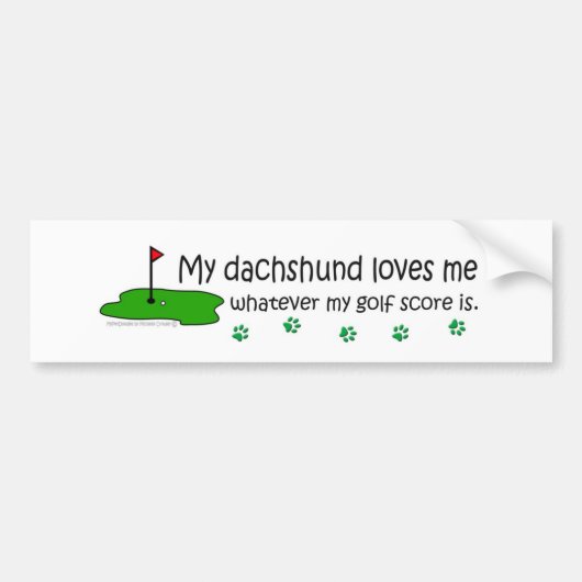 Dachshund Bumpersticker (Voorkant)