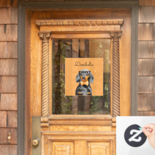 Dachshund Business Man Window Decal