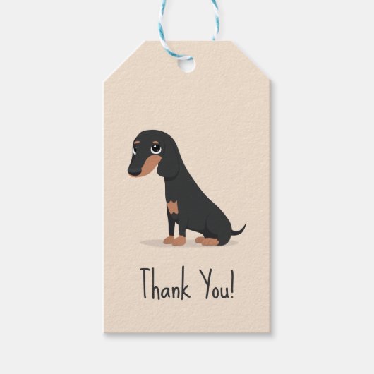 Dachshund Cadeaulabel (Voorkant)