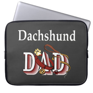 Dachshund-cadeaus voor papa's laptop sleeve