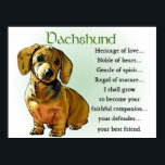 Dachshund Cadeaux Dachshund Affiches Imprimantes<br><div class="desc">Patrimoine de l'Amour... noble de coeur... Je deviendrai votre défenseur, votre meilleur ami. Adorable chiot dachshund et notre verset original font de ce design un must pour les amateurs de doxie partout. Sweat - shirts à capuche, sweatshirts et autres vêtements. Mugs, magnets, sacs fourre-tout, faire des cadeaux de propriétaires de...</div>