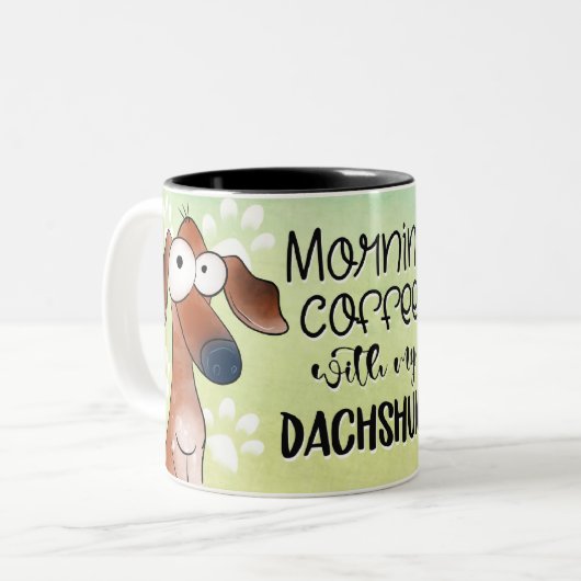 Dachshund Café Lover Mug (Devant gauche)