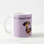 Dachshund café Mug drôle Wiener chien cadeau (Gauche)