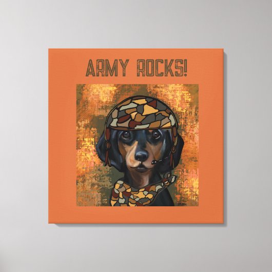 DACHSHUND CANVAS AFDRUK (Voorkant)