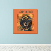 DACHSHUND CANVAS AFDRUK (Insitu (Houten vloer))