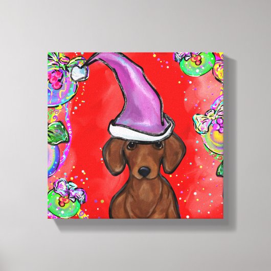 DACHSHUND CANVAS AFDRUK (Voorkant)