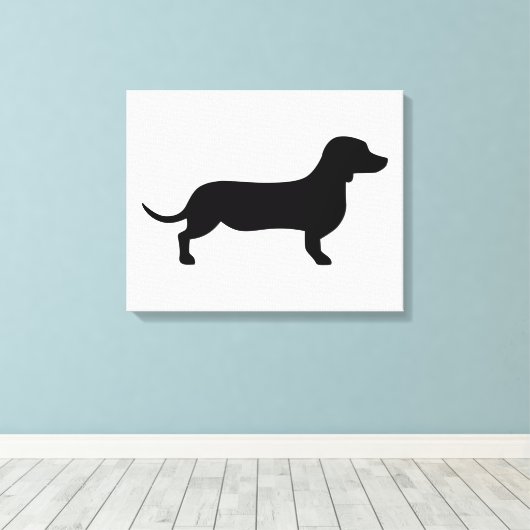 Dachshund Canvas Afdruk (Insitu (Houten vloer))