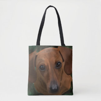 Dachshund-Canvas tas