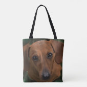 Dachshund-Canvas tas (Achterkant)