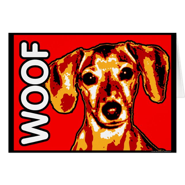 Dachshund Card (Voorkant Horizontaal)