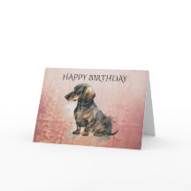 DACHSHUND Carte de chien de saucisse avec texte mo