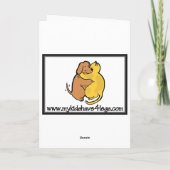 Dachshund Carte de voeux si mignonne (Dos)