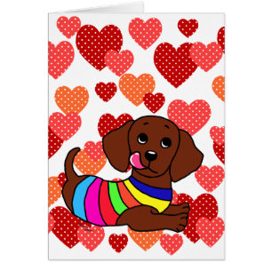 Dachshund Cartoon 1 Harten