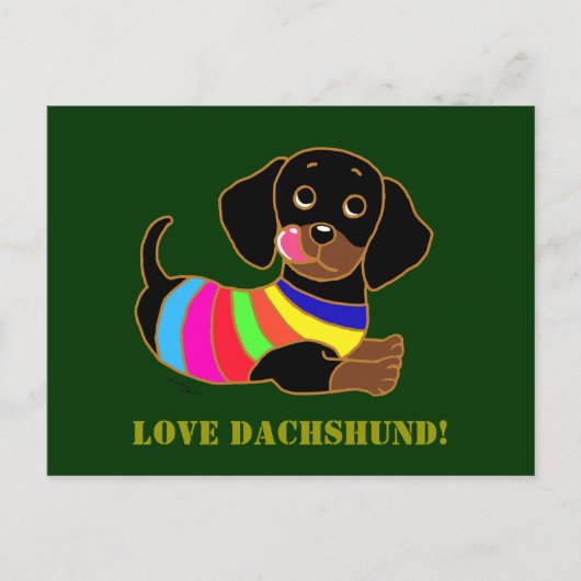 Dachshund Cartoon 2 Briefkaart (Voorkant)