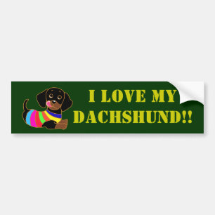 Dachshund Cartoon 2 Bumpersticker