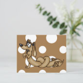 Dachshund Cartoon Dog in knopen Briefkaart (Staand voorkant)