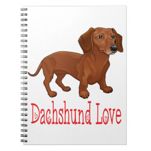 Dachshund Cartoon Puppy Dog Love Notitieboek