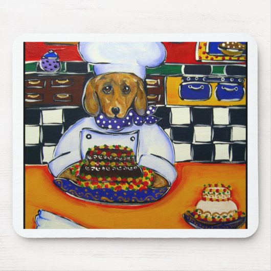 Dachshund Chef Muismat (Voorkant)