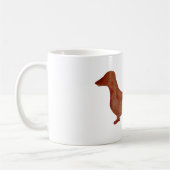 Dachshund Chien Brown 325 ml Mug blanc classique (Gauche)