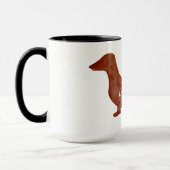 Dachshund Chien Brown Ringer Combo Mug (Gauche)
