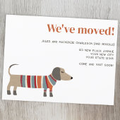 Dachshund Chien Changement d'adresse Faire-part