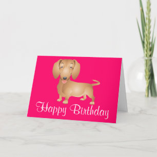 Dachshund Chien Chien Chien Chien Heureux Carte Ro