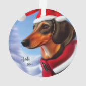 Dachshund, Chien de Noël, Personnaliser, Noël (dos)