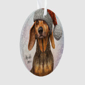 Dachshund, Chien de Père Noël, Personnaliser, Noël (devant)