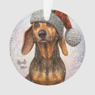 Dachshund, Chien de Père Noël, Personnaliser, Noël