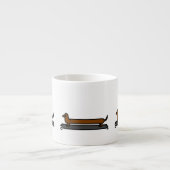 Dachshund chien de skateboard expresso mug (Devant)