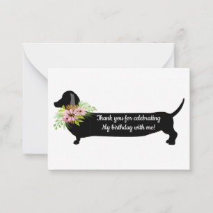 Dachshund Chien Merci Cartes