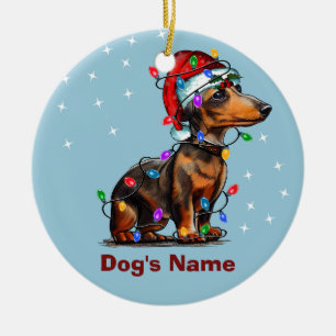 Dachshund Chien Noël Ornement personnalisé