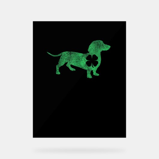 Dachshund Chien Shamrock St. Patrick's Day Saint P (Recto)