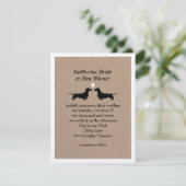 Dachshund Chien Silhouettes Faire-part de mariage  (Debout devant)