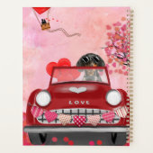 Dachshund Chien voiture avec les coeurs Valentine' (Dos)