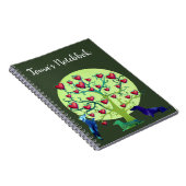 Dachshund Chiens Coeurs, Nom Carnet (Côté Droit)