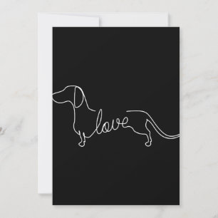 Dachshund Chiweenie Wiener Dog Liefde Kunstschets Kaart