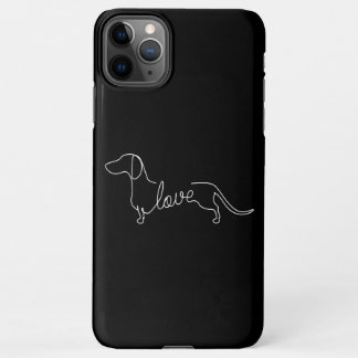 Dachshund Chiweenie Wiener Dog Love Art Sketch iPhone 11Pro Max Hoesje