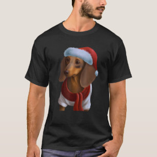 Dachshund Chiweenie Wiener Dog Santa Claus Pet Chr T-shirt