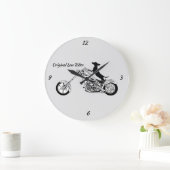 Dachshund Chopper Motorcycle Rider Clock Grote Klok (Huis)