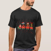 Dachshund Christmas Dog Lights Santa Xmas Pet Dog T-shirt (Voorkant)