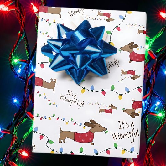 Dachshund Christmas Enveloppement Papier ensemble