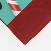 Dachshund christmas fleece deken (Hoek)