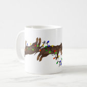Dachshund Christmas Mug Holiday Wiener Dog Cadeau (Devant gauche)
